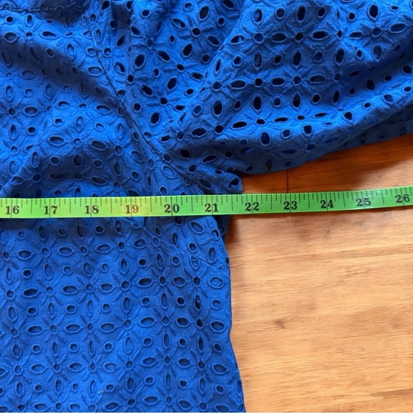 NWT Lauren Ralph Lauren Blue Eyelet Off-Shoulder Blouse - Size L - Picture 10 of 16